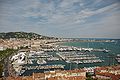 Vue sur la rade de Cannes et le Vieux-Port depuis le Suquet à Cannes