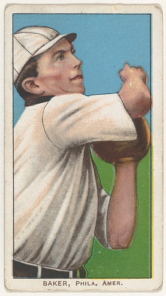 File:Baker, Philadelphia, American League, from the White Border series (T206) for the American Tobacco Company MET DP845122.jpg