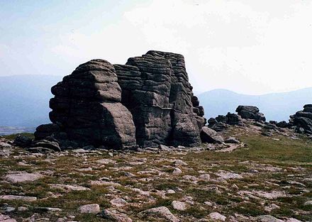 The 'Barns of Bynack' - tors on the summit plateau of Bynack More, Cairngorms National Park.