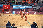 Deutsch: Beachhandball bei den Olympischen Jugendspielen 2018; Tag 5, 10. November 2018; Mädchen, Hauptrunde - Kroatien-Argentinien 1:2 English: Beach handball at the 2018 Summer Youth Olympics at 11 October 2018 – Girls Main Round – Croatia-Argentina 1:2