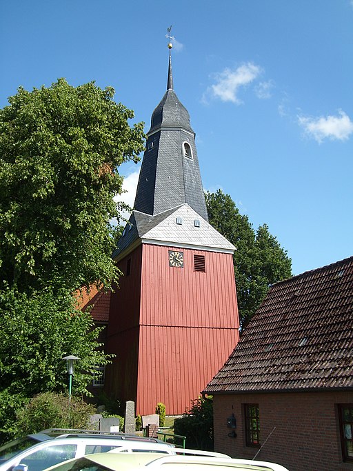 Beidenfleth Turm der St. Nicolai Kirche Juli 2010 SL274880