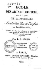 Anonyme, trad. T. P. Bertin, École des arts et métiers mise à la portée de la jeunesse, 1813    