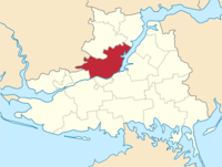 Бэрыслаўскі раён на мапе