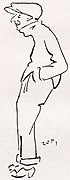 « Caricature de l’aviateur Gilbert par Zop ».
