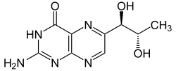 Structural formula of L-erythro-biopterin