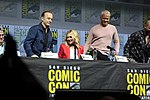 Thumbnail for File:Bob Odenkirk, Rhea Seehorn &amp; Patrick Fabian (42884991504).jpg