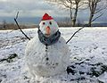 snowman in Ain, France