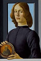 Portrait of a young man holding a roundel c. 1480–1485