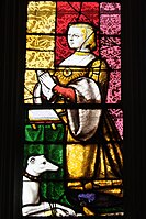 Margaret at prayer, window at Brou, after 1525