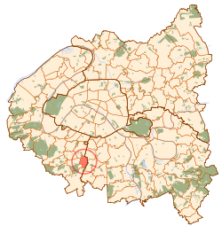 Bourg-la-Reinen sijainti Pariisin metropolialueella.
