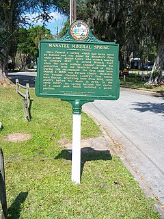 Bradenton FL Manatee минералды бұлақтары marker01.jpg