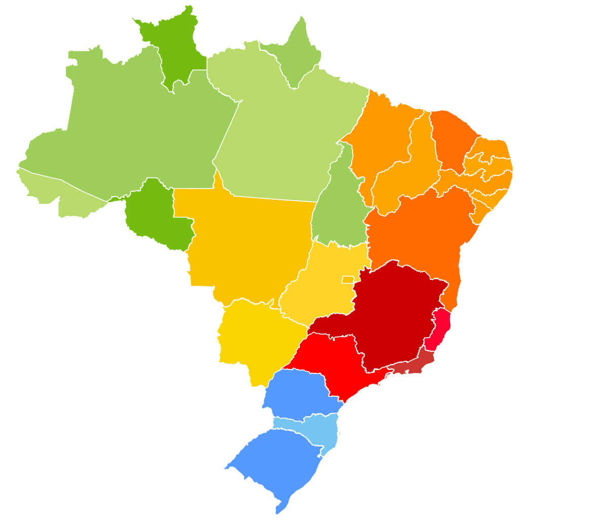 brazil map with capital