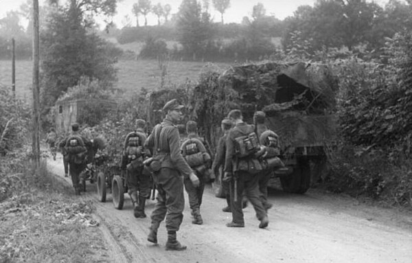 German troops moving towards the front