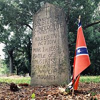 Unknown Confederate grave of the cemetery. CaptMooneyCemeteryJax.jpg