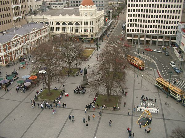 A view of Cathedral Square from the ChristChurch Cathedral (2006)