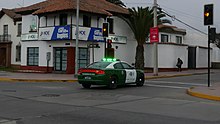 A Carabineros de Chile Charger with green lights Chile Carabineros green light.jpg