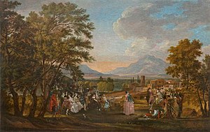 Minuet in the park, 1760s (National Museum in Warsaw) (Source: Wikimedia)