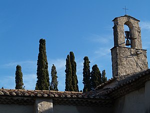 Le clocher-mur de l'ermitage.