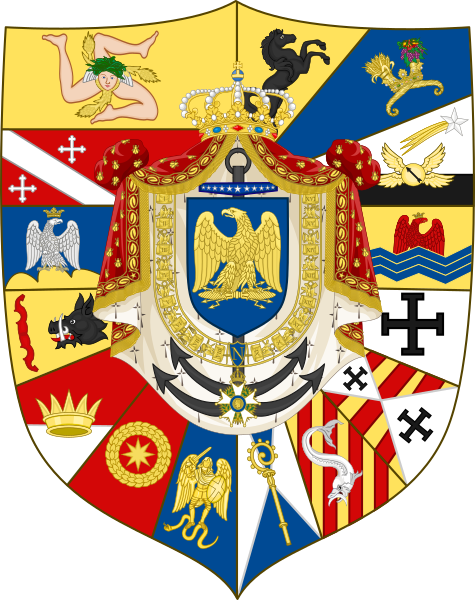 File:Coat of Arms of Joachim Murat as King of Naples (Great).svg