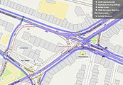 von OSM-CycleMap leider ohne die vorgeschrieben Fahrtrichtungen dargestellt.