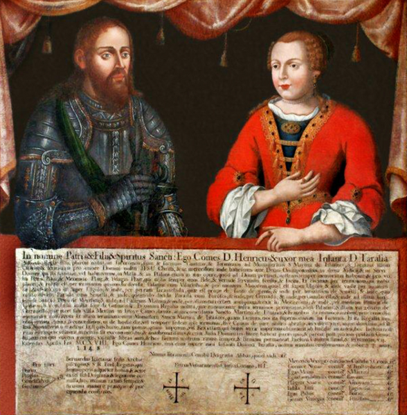 File:Condes D. Henrique e D. Teresa - pintura anónima, século XVII (Arquivo Distrital de Braga).png