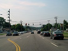 Route 12 in Groton near its southern end Connecticut Route 12 northbound, Groton, CT.JPG