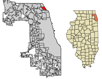 Cook County Illinois Incorporated and Unincorporated areas Winnetka Highlighted.svg