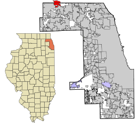 Cook County Illinois incorporated and unincorporated areas Barrington highlighted.svg