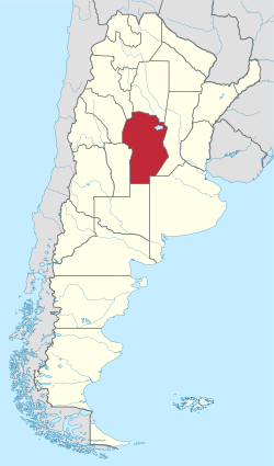 Location of the province of Cordoba