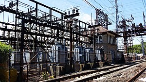 Cos Cob Anchor Bridge Substation on the New Haven Line in Connecticut, U.S. Cos Cob Anchor Bridge Substation.jpg