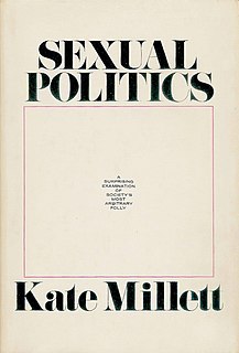 <i>Sexual Politics</i> 1970 book by Kate Millett