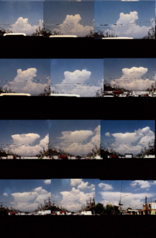 A cumulus congestus' transformation into a mature cumulonimbus incus. Cumulus congestus to cumulonimbus incus.png