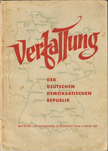 Draft of the East German constitution