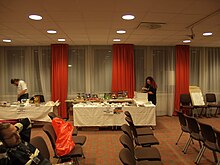 Dealer tables at Auto Assembly Europe 2011. Dealer tables at AAE 2011.jpg