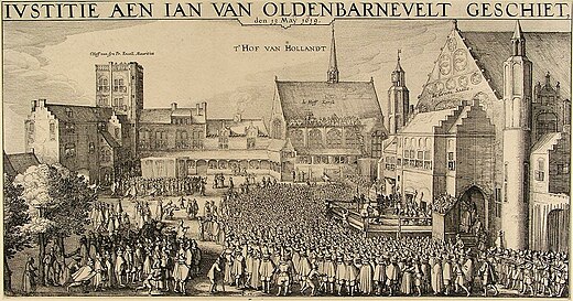 Onthoofding van Johan van Oldenbarnevelt, Claes Jansz. Visscher, 1619, Museum Boijmans Van Beuningen