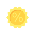 Discount Flat Icon Vector.svg