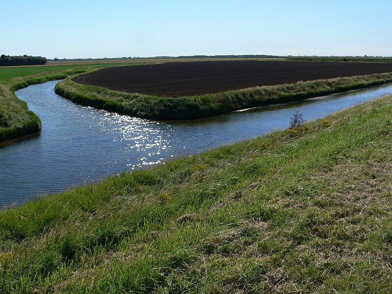 File:Drainage ditches behind the sea bank - geograph.org.uk - 3078642.jpg