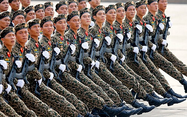 PAVN soldiers during a parade in 2015.