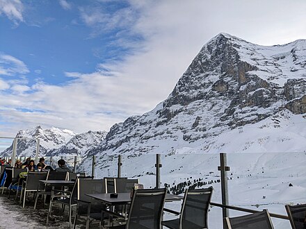 View of the Eiger from Eigernordwand terrace