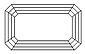 תרשים של חיתוך ברקת (Emerald cut)