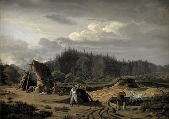 Tourbière aux coupeurs de tourbe près de Høsterkøb (1828), huile sur toile, Statens Museum for Kunst, Copenhague