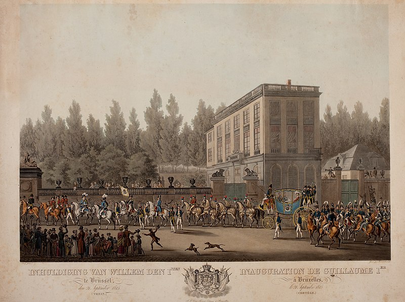 File:F.L. van Bever, Inhuldiging van Willem den 1sten, te Brussel, den 21 september 1815. (trein.).jpg