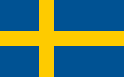 The official colors of the Swedish flag are RGB 254, 203, 0 (yellow) and 0, 82, 147 (blue).