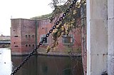 Fort Brockhurst at Gosport is protected by a moat.