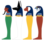 Depiction of the four sons of Horus
