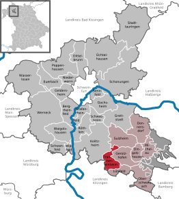 Poziția localității Frankenwinheim
