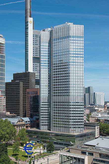Current home of the SSM (since March 2016), the Eurotower in Frankfurt