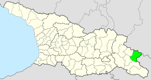 ლაგოდეხის მუნიციპალიტეტი საქართველოს რუკაზე.
