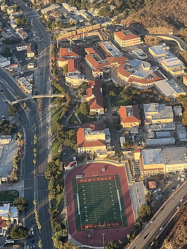 Aerial view of Glendale Community College (2021)