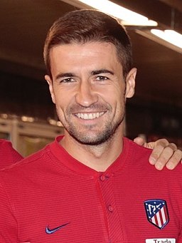 Gabi en la presentación de la promoción de la estación Estadio Metropolitano